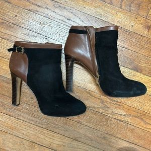 Banana leather suede heels